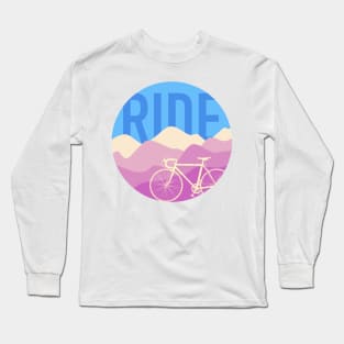 Ride - Road Bike Vintage Colors Long Sleeve T-Shirt